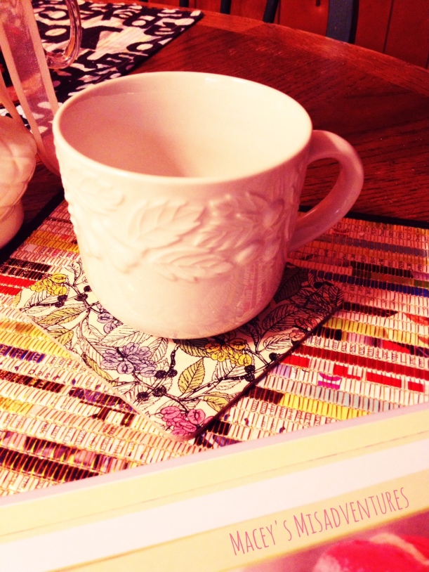 Cute Cup With Floral Design WHITE