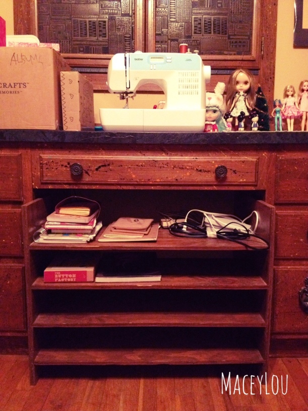 Sewing Machine and pullout shelves